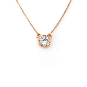 Solitaire Bezel Pendant Necklace