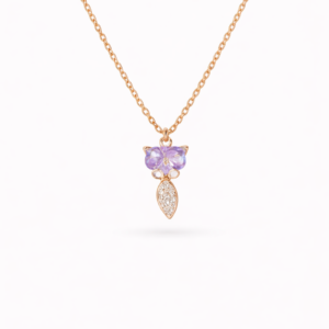 Crystal Fox Pendant Necklace