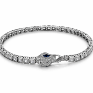 Snake Head Sapphire Bracelet